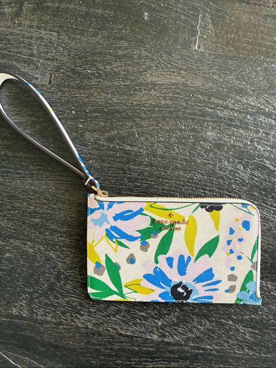 kate spade Handbags - kate spade Floral Zip Wristlet in Blue, Green & Yellow